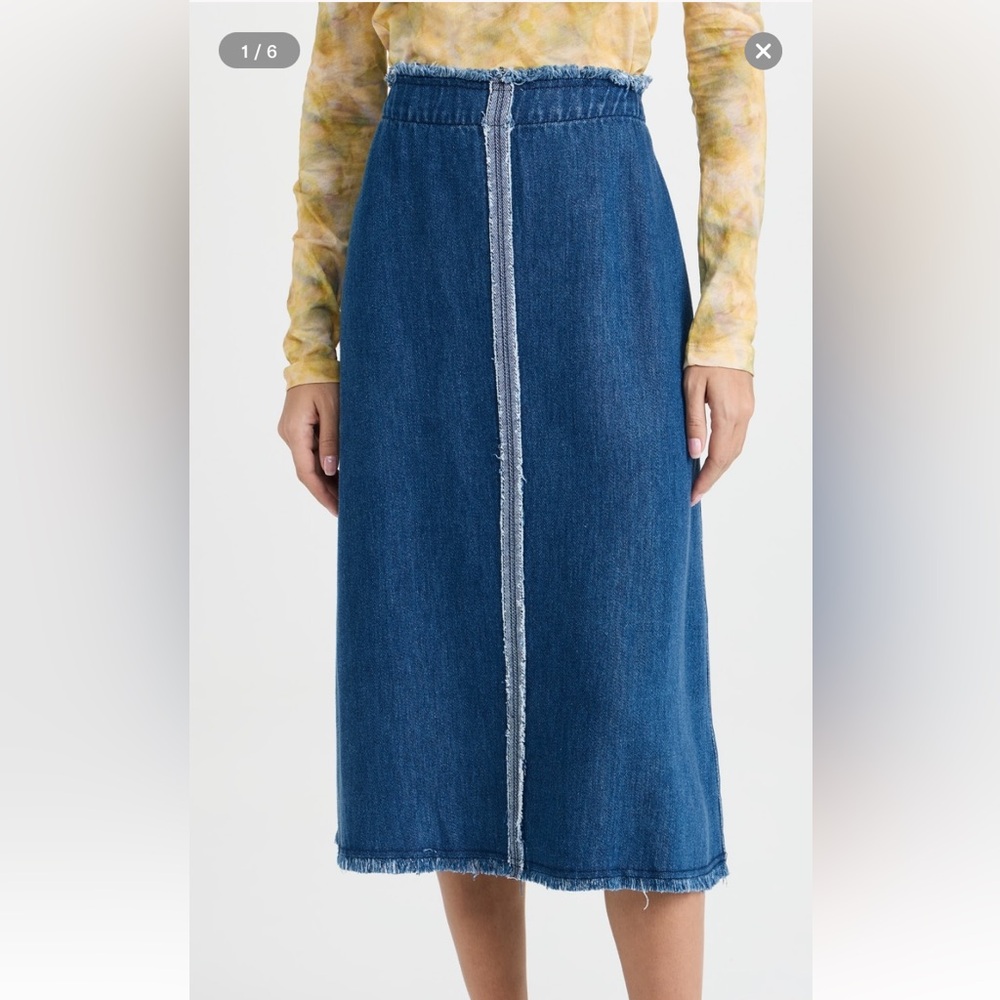 NWOT raquel allegra denim skirt sz 2
